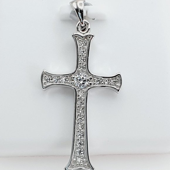 "925 Sterling Silver Cubic Zirconia Pendant,U19254425 - Picture 8 of 11